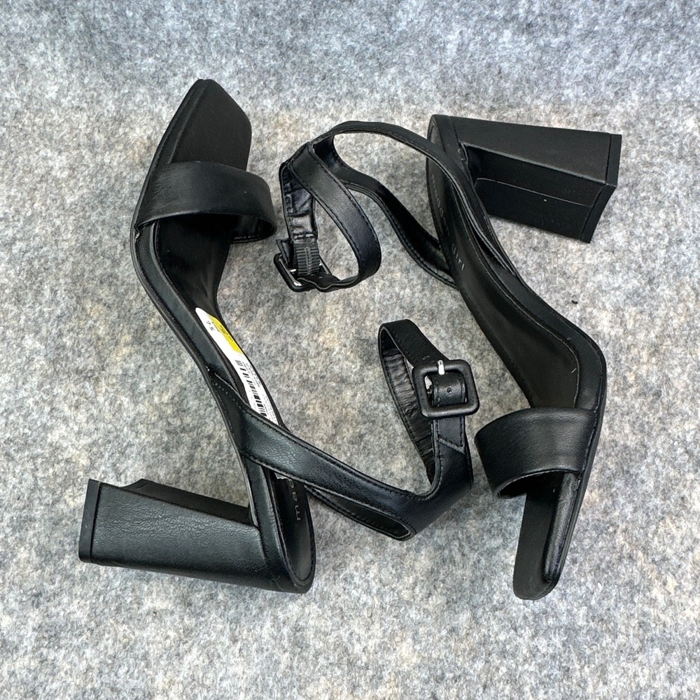 Madden Girl Womens Winnii Ankle Strap Block Heel Dress Sandals Black Shoes 7.5 - Picture 8 of 11